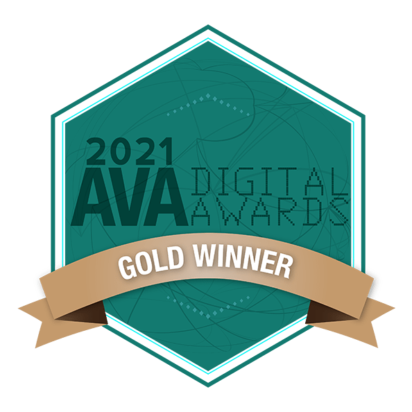 2021 AVA Digital Awards Gold Winner Badge